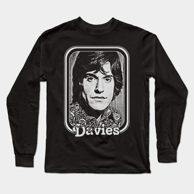 Ray Davies / Retro Style Fan Art Design Long Sleeve T-Shirt by DankFutura